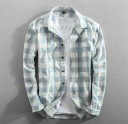 Camisa de cuadros para hombre F492 3