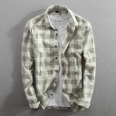 Camisa de cuadros para hombre F492 5