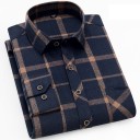Camisa de cuadros para hombre F504 4