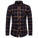 Camisa de cuadros para hombre F642 4