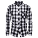 Camisa de cuadros para hombre F642 7
