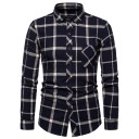 Camisa de cuadros para hombre F642 5