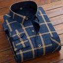 Camisa de cuadros para hombre F762 4