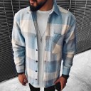 Camisa de cuadros para hombre F858 4