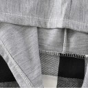 Camisa de cuadros para niños con capucha Rojo y negro Algodón Poliéster Chaqueta para niñas y niños para primavera y otoño Chaqueta de estilo con mangas largas y botones 5