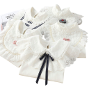 Camisa de encaje para niña con cuello y manga larga 3