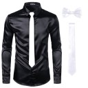 Camisa de hombre con corbata y pajarita 7