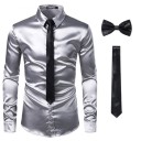 Camisa de hombre con corbata y pajarita 6