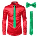 Camisa de hombre con corbata y pajarita 8