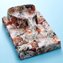 Camisa de hombre con flores F624 8