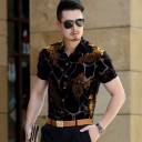 Camisa de hombre con flores F691 1