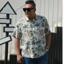 Camisa de hombre con palmeras F767 2