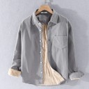 Camisa de hombre con ribete de piel 6