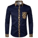 Camisa de leopardo para hombre F617 4