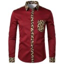 Camisa de leopardo para hombre F617 5