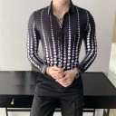 Camisa de lunares para hombre F861 2