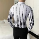 Camisa de lunares para hombre F861 3
