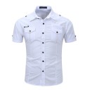 Camisa de manga corta para hombre F478 4