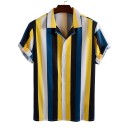 Camisa de rayas para hombre F577 6