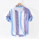 Camisa de rayas para hombre F609 4