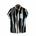 Camisa de rayas para hombre F796 2