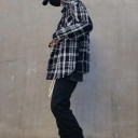 Camisa de xadrez masculina F722 3