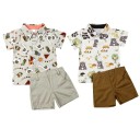 Camisa e calções para rapazes L1713 1