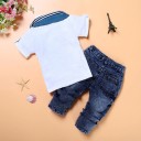 Camisa e jeans para rapazes L1572 3