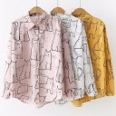 Camisa feminina com gatos 2
