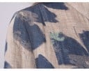 Camisa larga de mujer con estampado floral y cuello mao Las mangas largas se pueden arremangar Cierre de botones Mezcla de algodón y poliéster 4