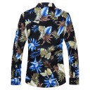 Camisa masculina com flores F626 1