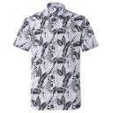 Camisa masculina com folhas F625 4
