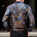 Camisa masculina transparente F666 1