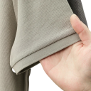 Camisa polo para hombre de manga corta Diseño de un solo color Cierre de botones Cuello Material de algodón Base estilosa del guardarropa 3