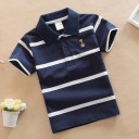 Camisa polo riscada para rapazes T2501 14