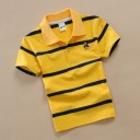 Camisa polo riscada para rapazes T2501 16