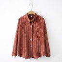 Camisa riscada feminina de manga longa 10