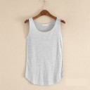 Camiseta básica sin mangas para mujer 10