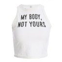 Camiseta corta de tirantes para mujer con estampado 7