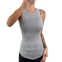 Camiseta de algodón para mujer con tirantes anchos y escote redondo, top cómodo de color sólido de algodón natural para uso diario 1