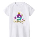 Camiseta de aniversário para meninas 8
