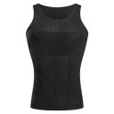 Camiseta de compresión sin mangas para hombre, moldeadora adelgazante, camiseta de compresión sin costuras, camiseta deportiva y de fitness. 2