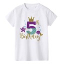 Camiseta de cumpleaños de niña 5
