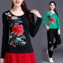 Camiseta de manga larga con estampado floral para mujer 3