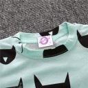 Camiseta de menina com caricatura de gatinhos J1904 8