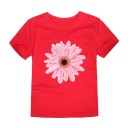 Camiseta de menina com estampado de flores J3489 7