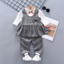 Camiseta de menina com laço e calças L1161 4