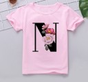 Camiseta de menina com letra B1564 2