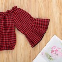 Camiseta de menina e saia de couro L1448 3