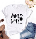 Camiseta de mujer con divertido estampado de vino B315 2